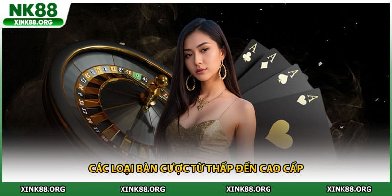 Các loại bàn cược từ thấp đến cao cấp
